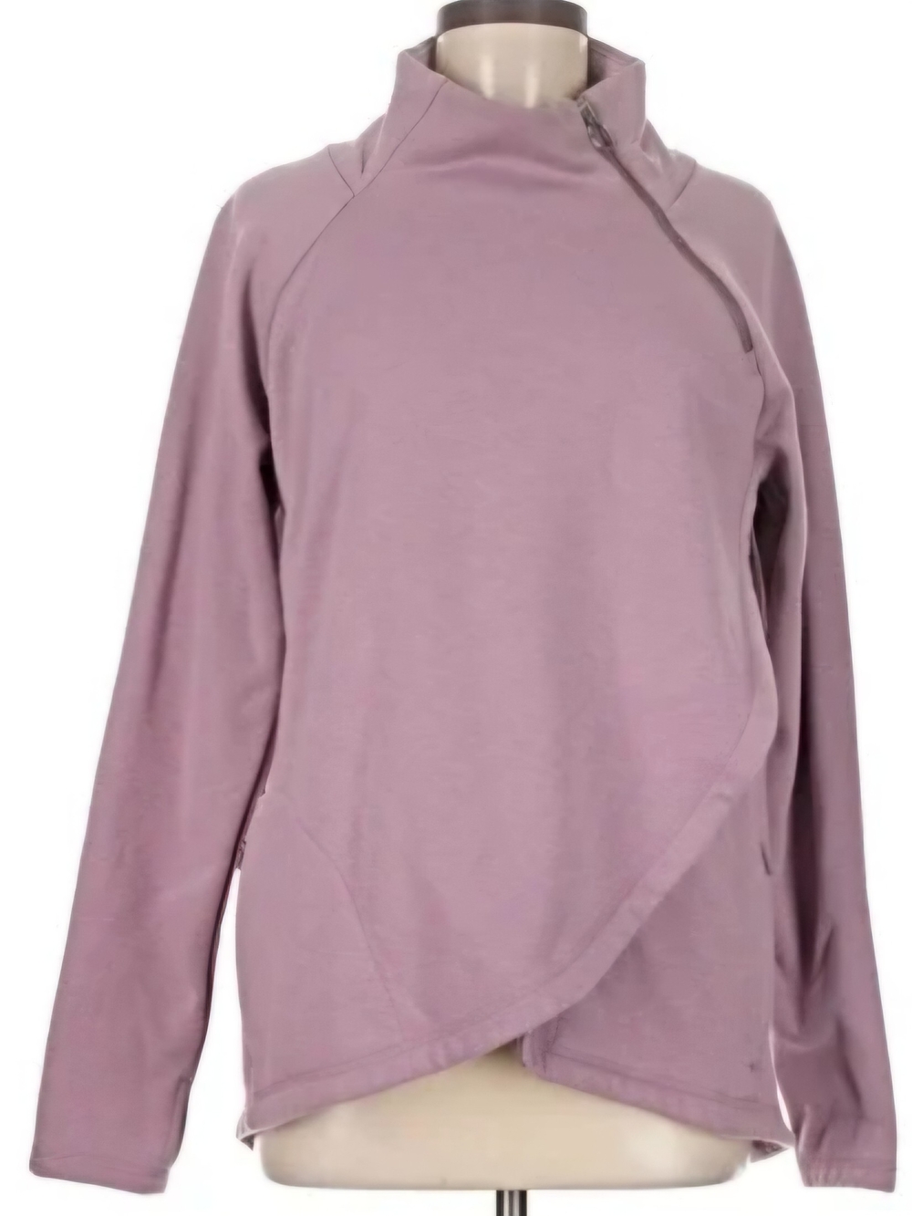 Athleta Cozy Karma Crossover Zip Neck Sweatshirt